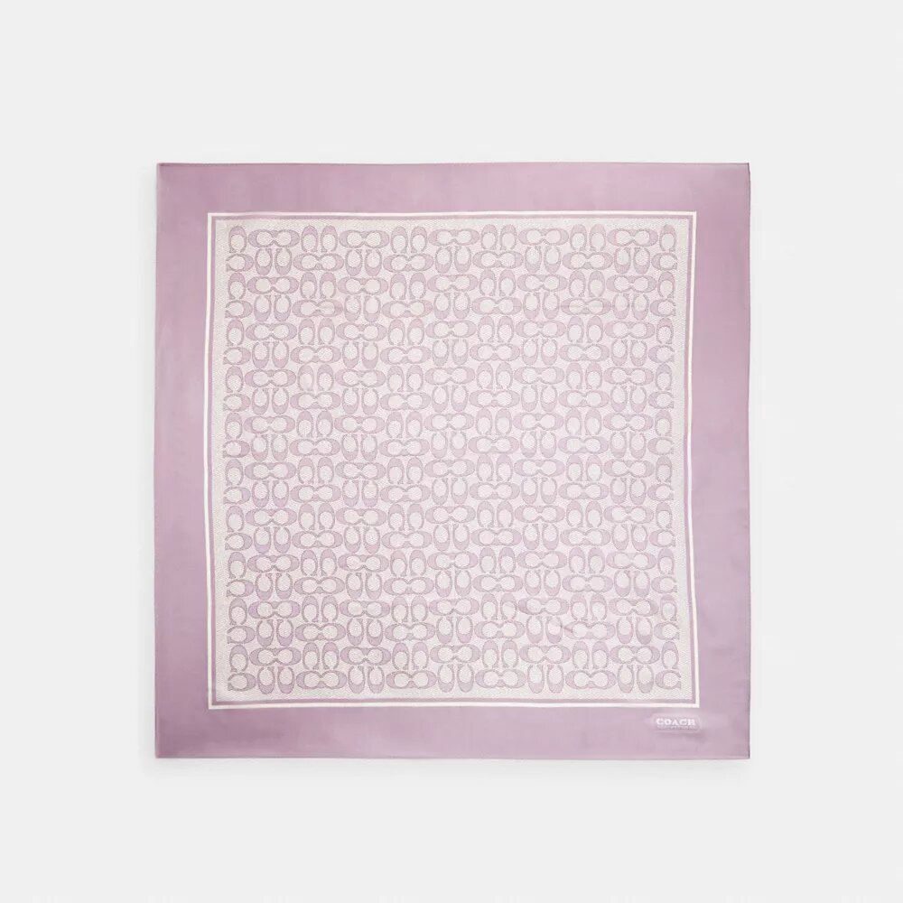 Foulard carré en soie à imprimé texturé emblématique