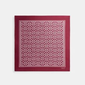 Foulard carré en soie à imprimé texturé emblématique