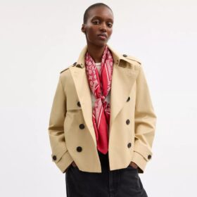 Foulard carré en soie à imprimé texturé emblématique
