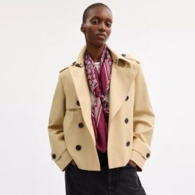 Foulard carré en soie à imprimé texturé emblématique
