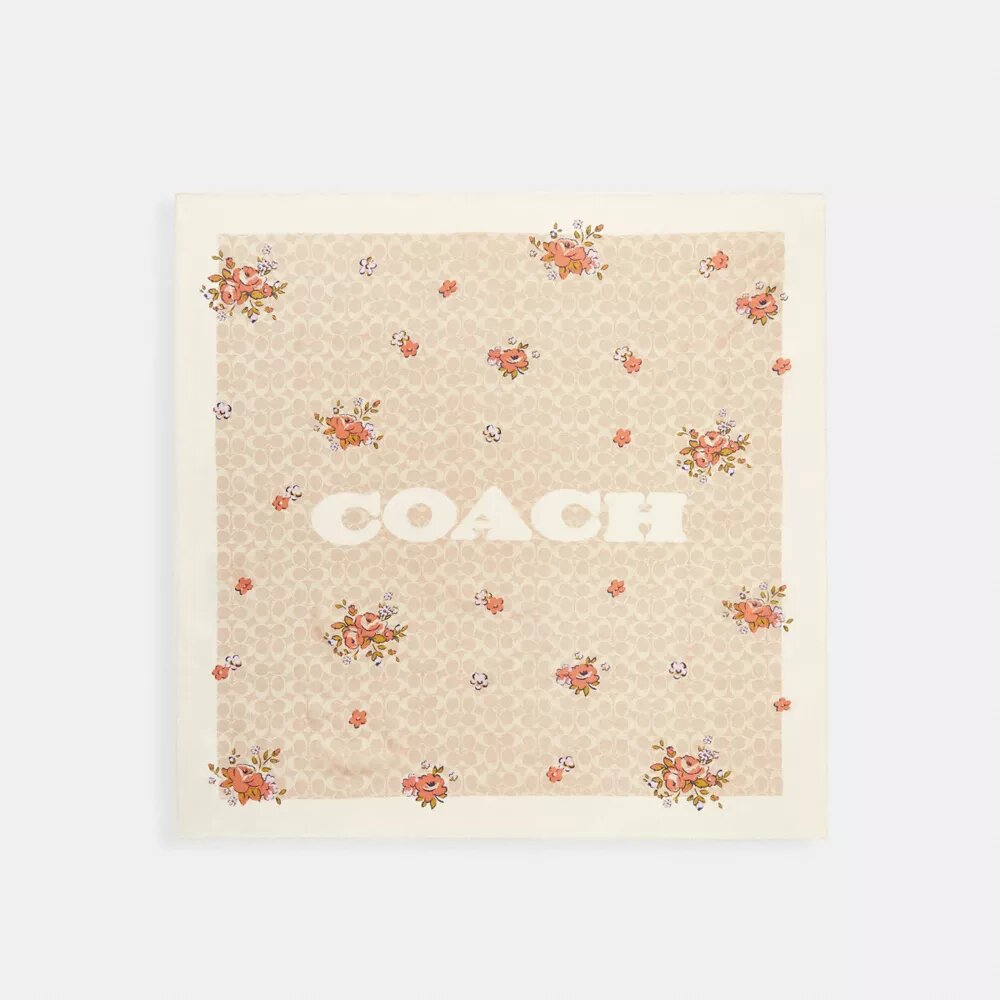 Foulard carré en soie à l’imprimé « Spring Blossom » emblématique