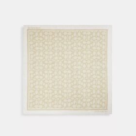 Foulard carré en soie Signature format géant