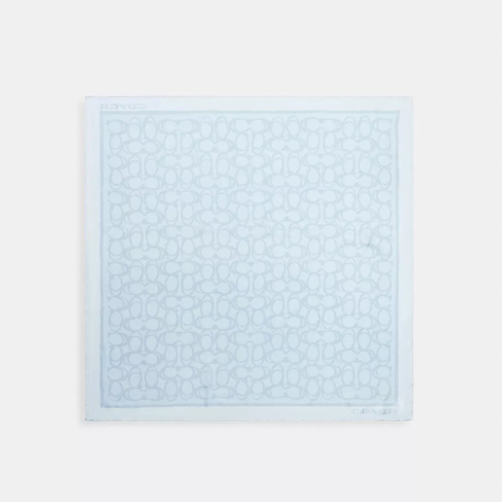Foulard carré en soie Signature format géant