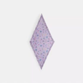 Foulard en soie à imprimé floral « Tossed » en losanges