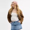 Foulard en soie à imprimé floral « Tossed » en losanges