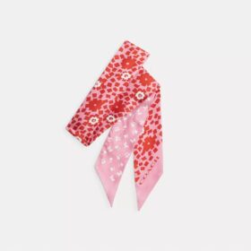 Foulard fin en soie à imprimé floral « Country Club »