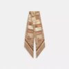 Foulard fin en soie à imprimé « Stacked Tabby Sacs »