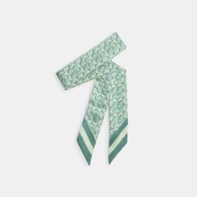Foulard fin en soie Signature