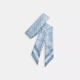 Foulard fin en soie Signature
