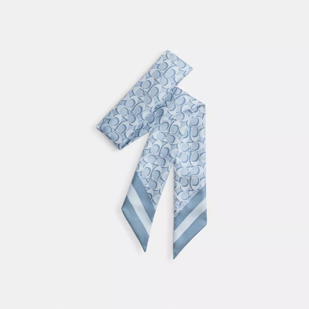 Foulard fin en soie Signature