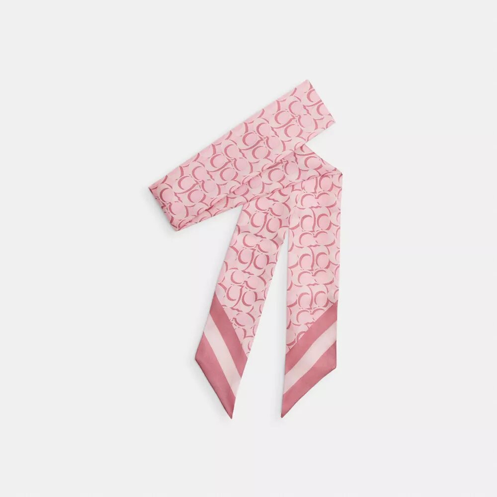 Foulard fin en soie Signature