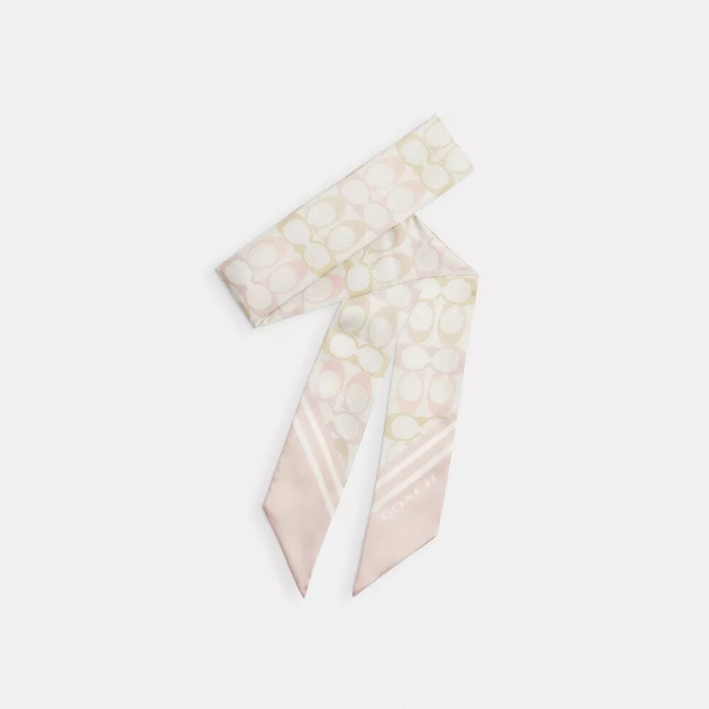 Foulard fin en soie Signature