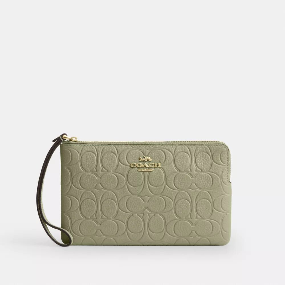 Grand sac à main d'angle à fermeture éclair en cuir emblématique