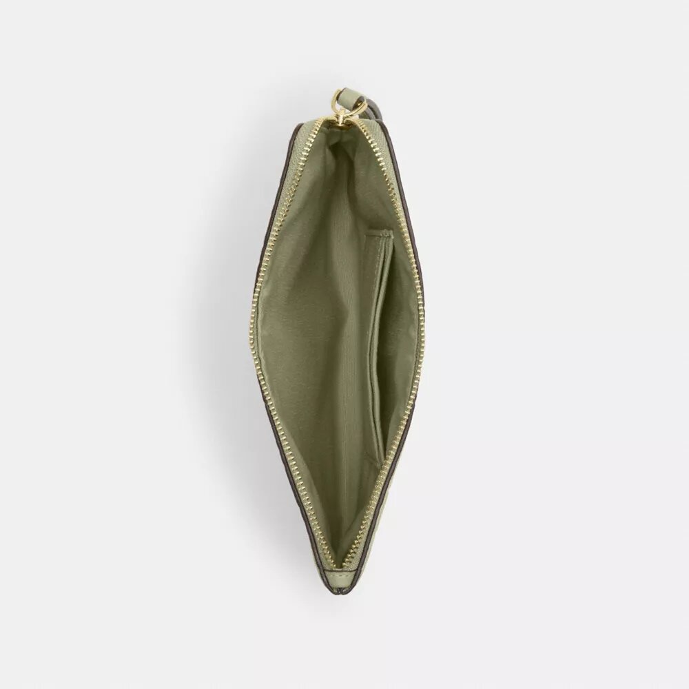 Grand sac à main d'angle à fermeture éclair en cuir emblématique