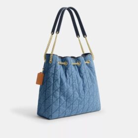 Grand sac porté épaule Evelyn en coton régénératif avec matelassage
