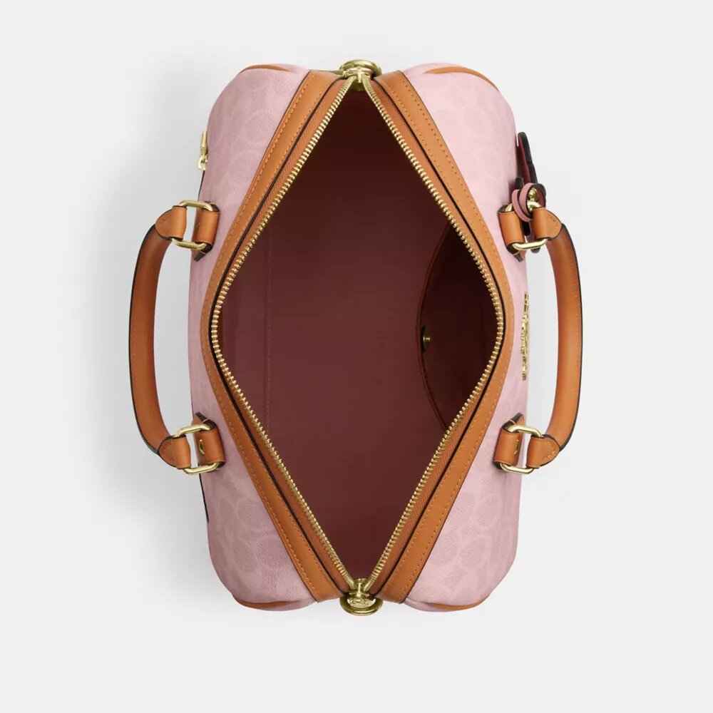 Grand sac satchel Rowan en Signature Canvas avec Charms