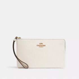 Grande pochette dragonne à fermeture éclair d'angle