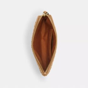 Grande pochette dragonne à fermeture éclair d’angle