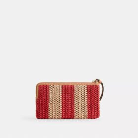 Grande pochette dragonne à fermeture éclair d’angle