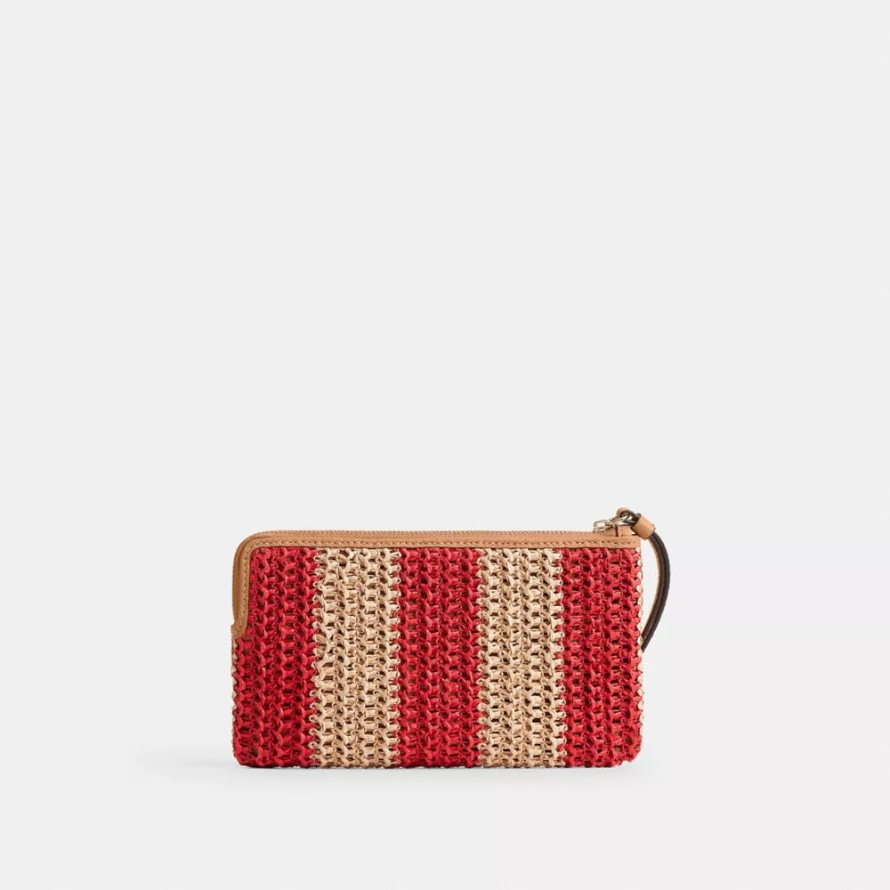Grande pochette dragonne à fermeture éclair d'angle