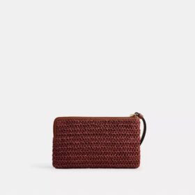 Grande pochette dragonne à fermeture éclair d’angle