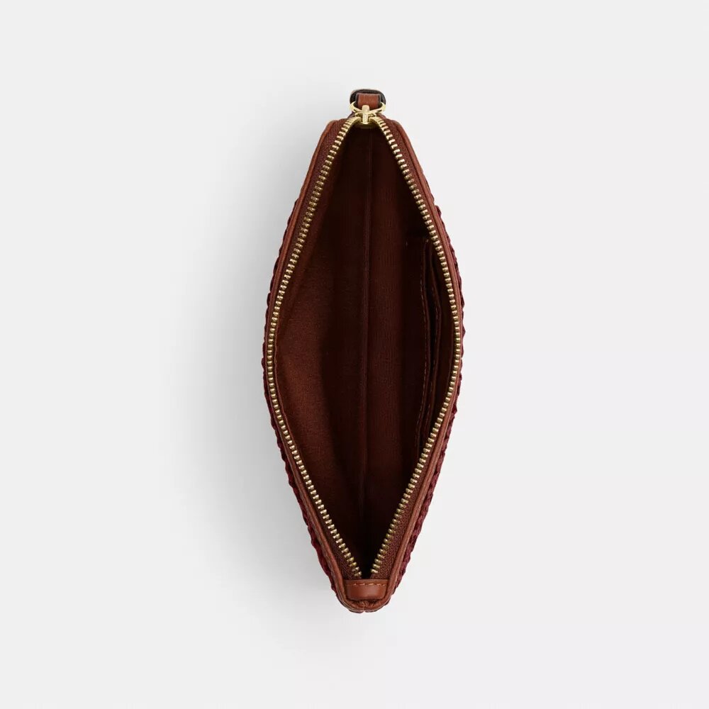Grande pochette dragonne à fermeture éclair d'angle