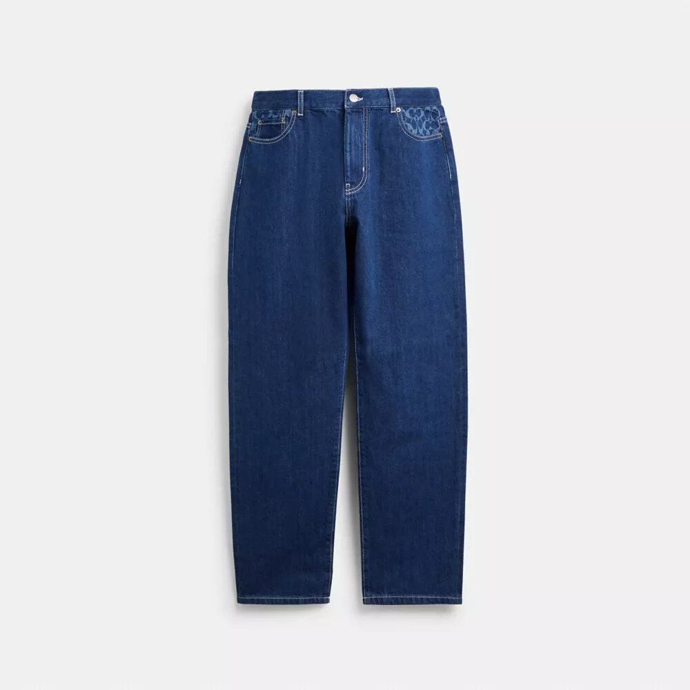 Jeans en denim à coupe droite