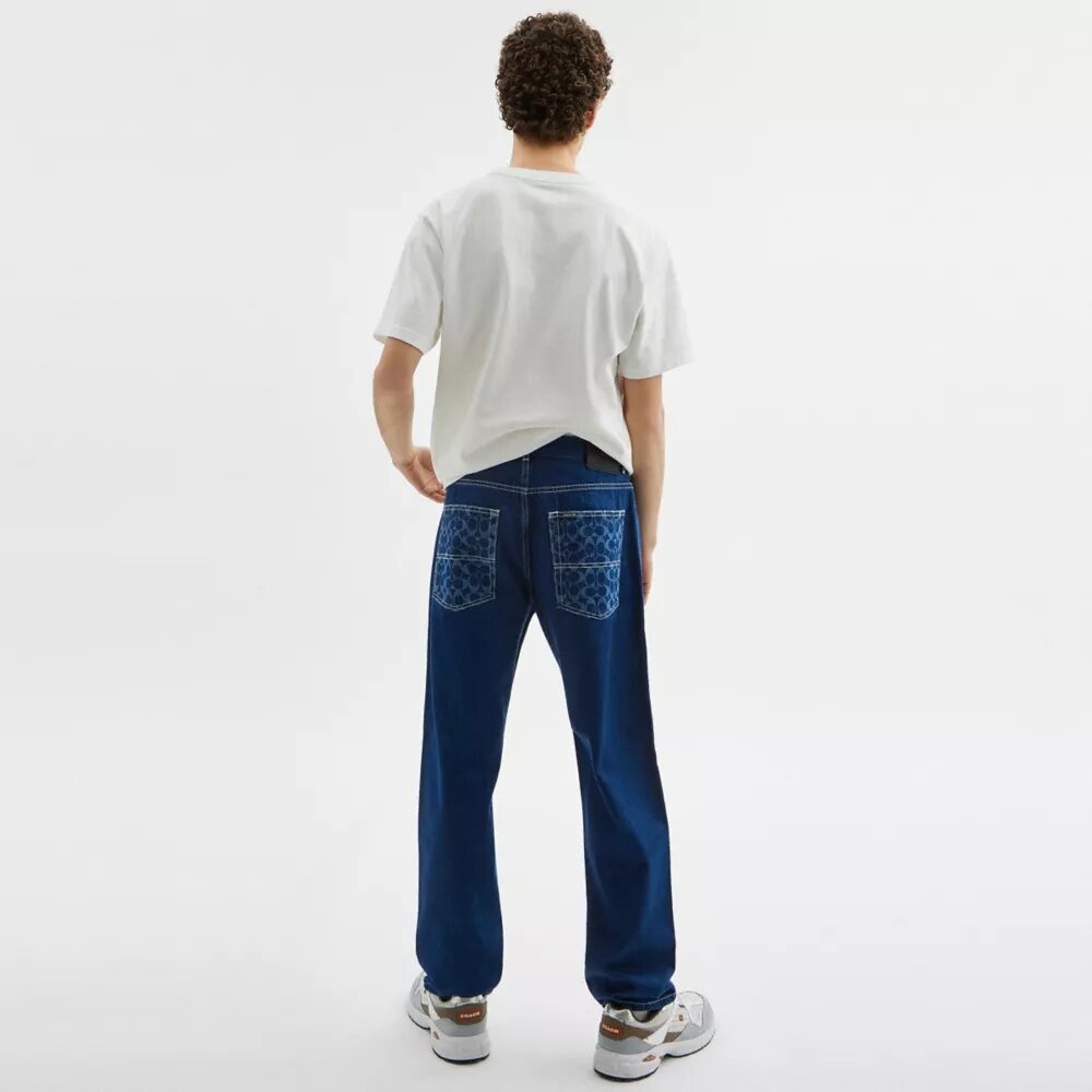 Jeans en denim à coupe droite