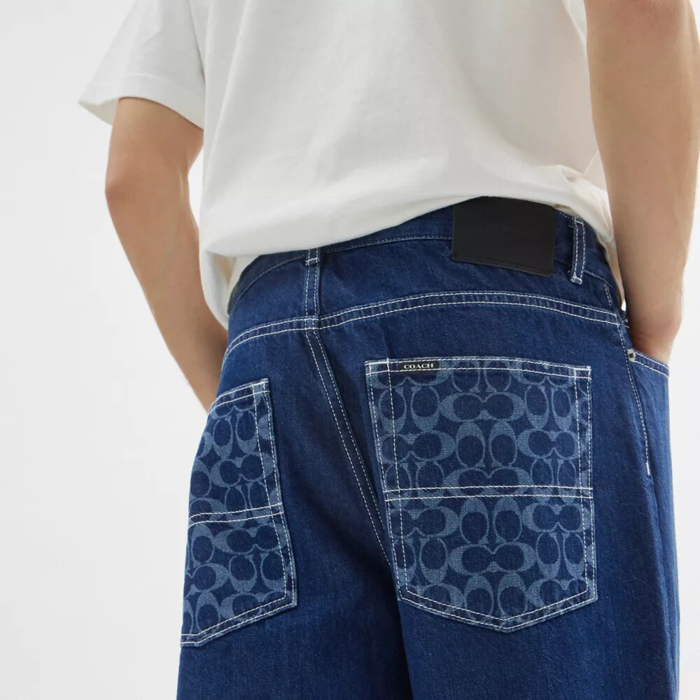 Jeans en denim à coupe droite