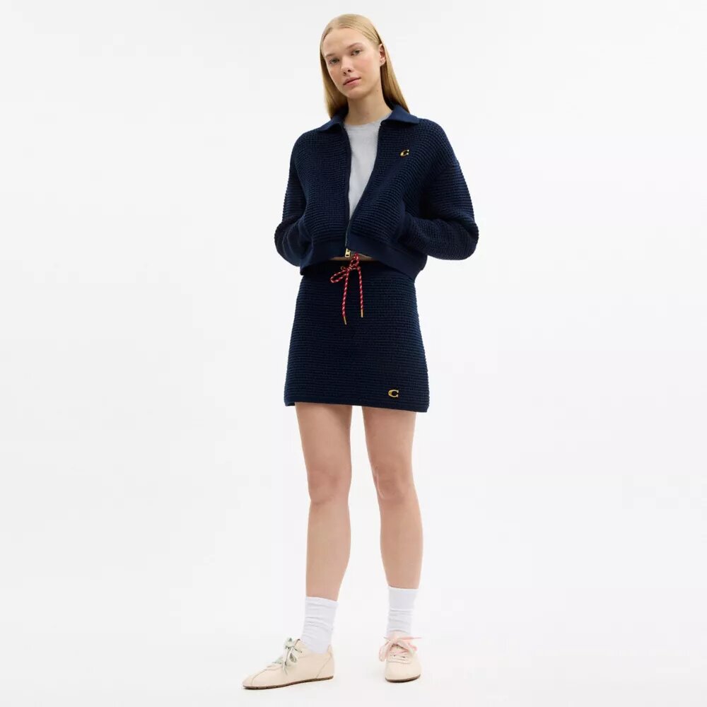 Jupe en maille texturée