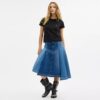 Jupe maxi en denim de coton biologique
