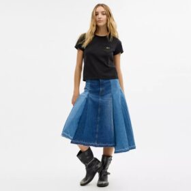 Jupe maxi en denim de coton biologique