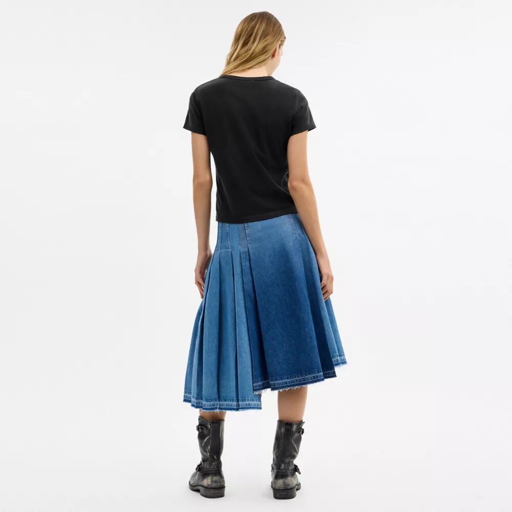 Jupe maxi en denim de coton biologique