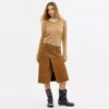 Jupe midi en daim Heritage