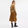 Jupe midi en daim Heritage