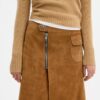 Jupe midi en daim Heritage