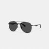 Lunettes de soleil aviateur en métal avec finitions dorées