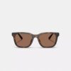 Lunettes de soleil carrées à branches texturées et détails « C »