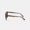 Lunettes de soleil carrées à branches texturées et détails « C »