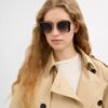 Lunettes de soleil carrées « Butterfly » en métal de la marque C Hardware