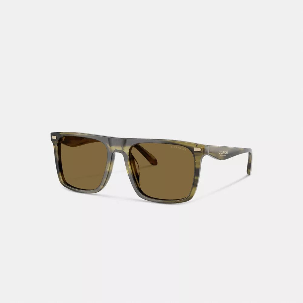 Lunettes de soleil carrées à dessus plat