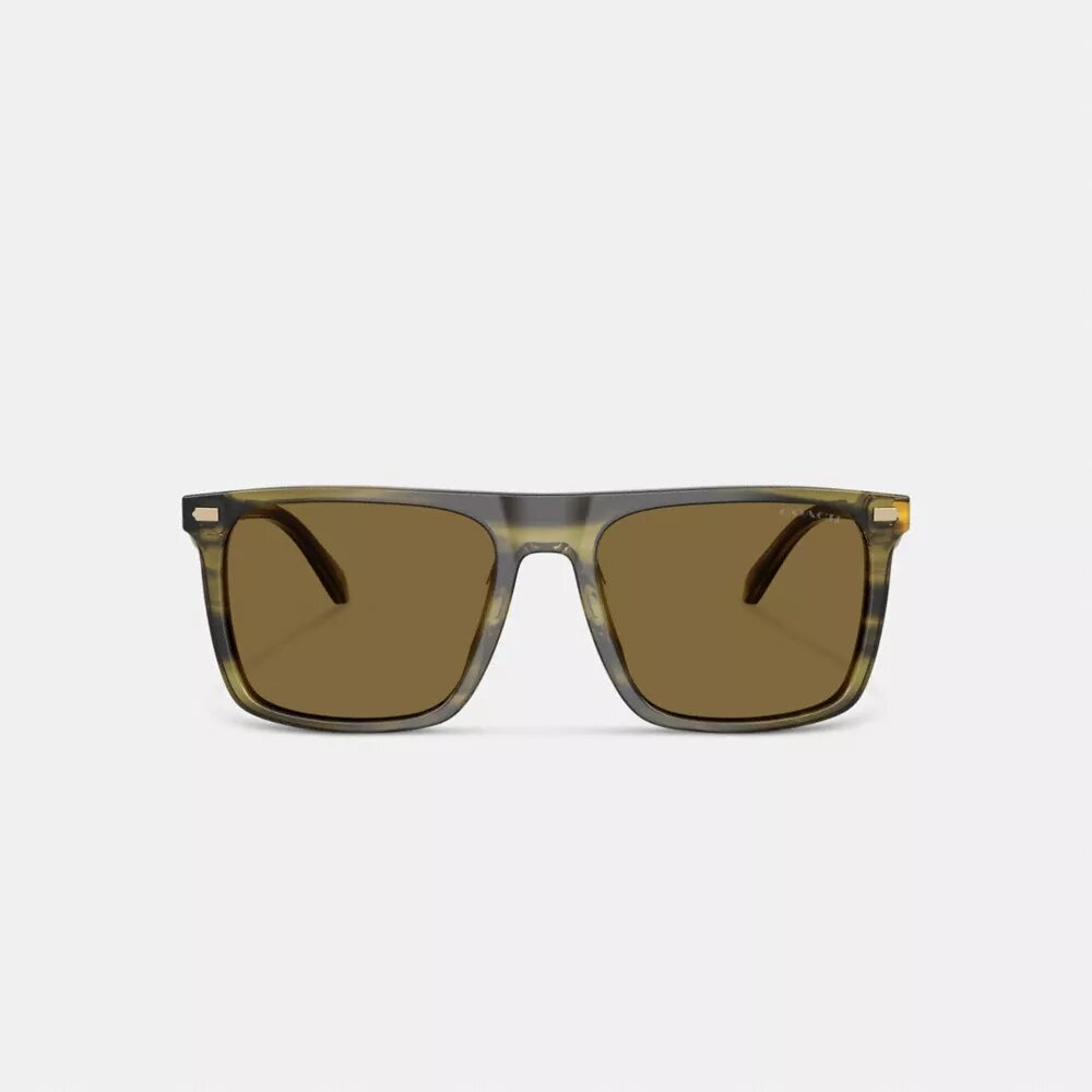 Lunettes de soleil carrées à dessus plat
