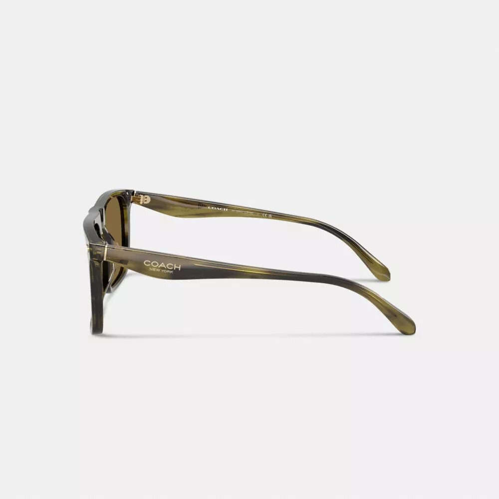 Lunettes de soleil carrées à dessus plat