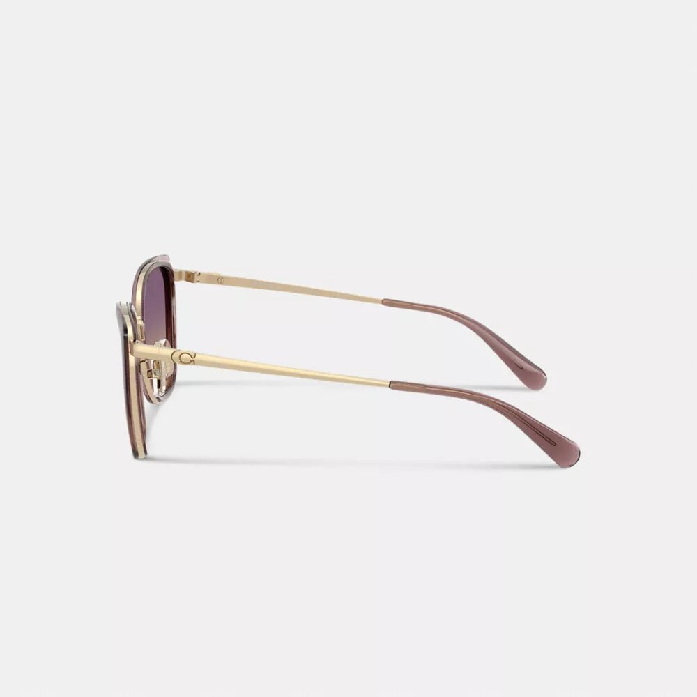 Lunettes de soleil carrées en métal « C Hardware »
