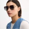 Lunettes de soleil carrées oversize en métal « Horse and Carriage »