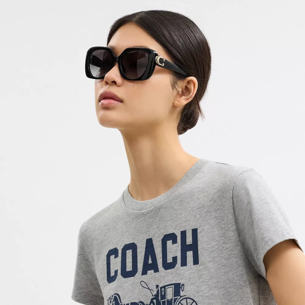 Lunettes de soleil carrées oversize « Maxi Sculpted C »
