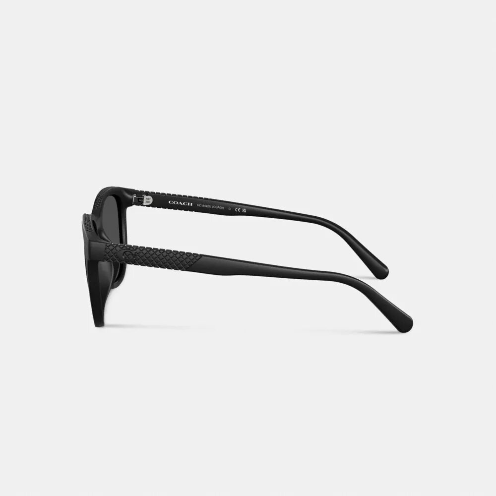 Lunettes de soleil carrées texturées