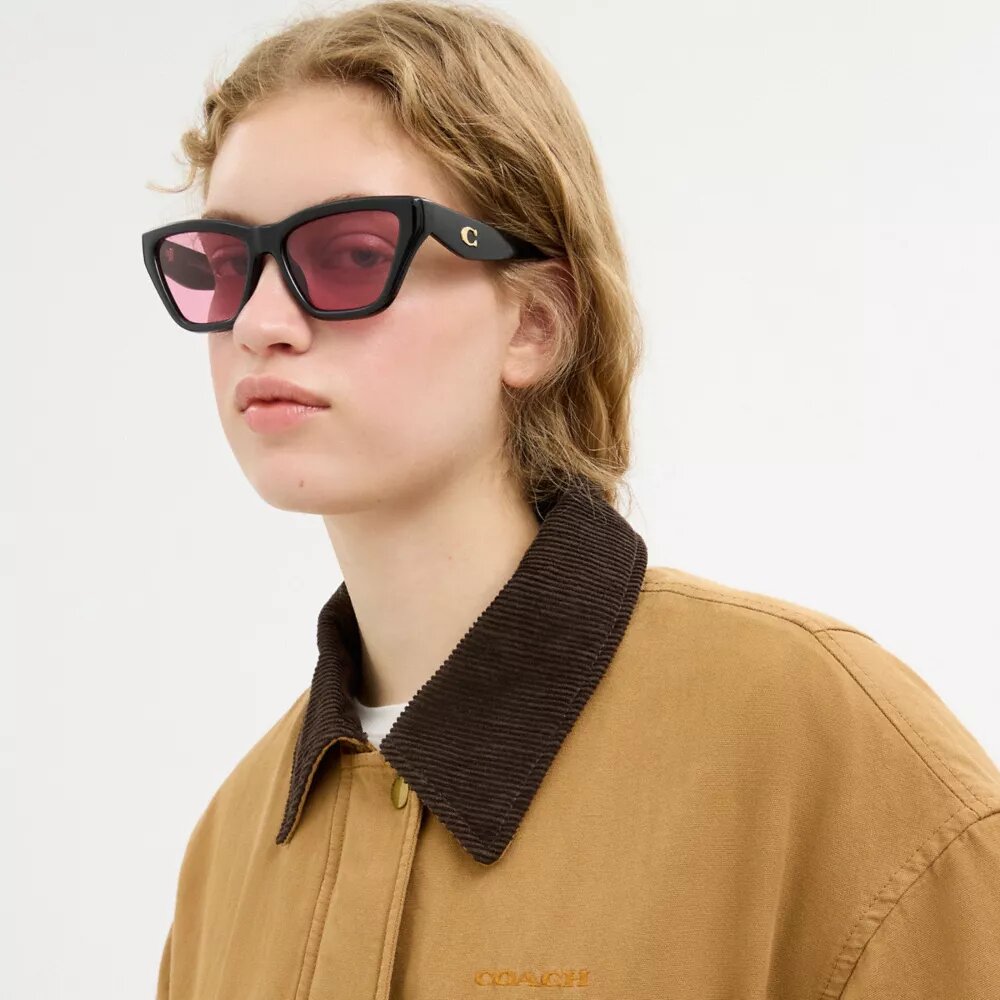 Lunettes de soleil « Cat Eye » avec motif « C »