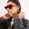 Lunettes de soleil géométriques « œil de chat »