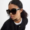 Lunettes de soleil « Maxi Sculpted C Square Cat Eye » à monture large